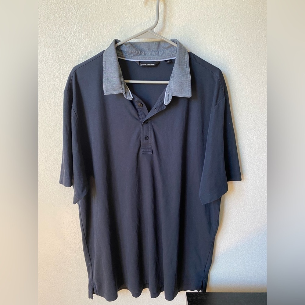 Travis Mathew Men’s Shirt Black Size XXL Polo Golf Shirt